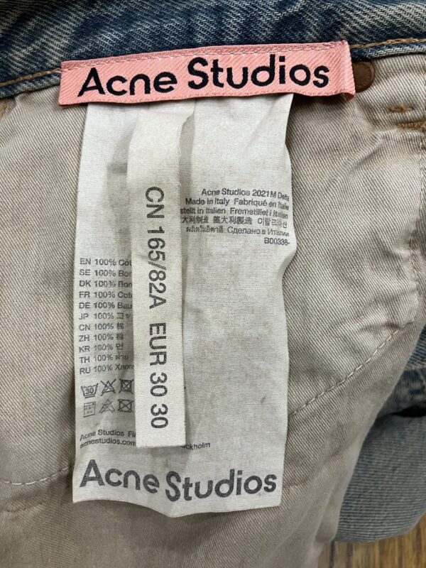 【サイズ:30/30】ACNE STUDIOS アクネストゥディオズ 2021M ウォッシュ加工ルーズフィットバギーデニムパンツ - 画像 (5)