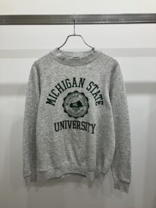 VINTAGE ヴィンテージ SANTEE SWEATS MICHIGAN STATEプリントラグランスウェット