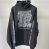 BALENCIAGA Slogan-Print Cotton Hoodie