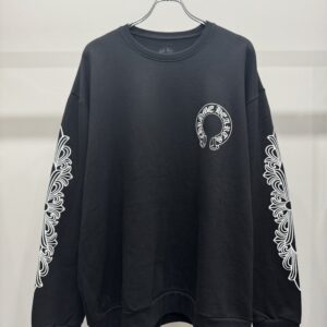Chrome Hearts SWTSHRT PLVR バックホースシュー袖フローラルプリントスウェット