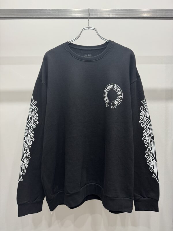 Chrome Hearts SWTSHRT PLVR バックホースシュー袖フローラルプリントスウェット