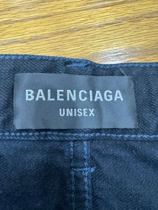 BALENCIAGA 809444 TRW58 ダブルニーワイドデニムパンツ - 画像 (4)