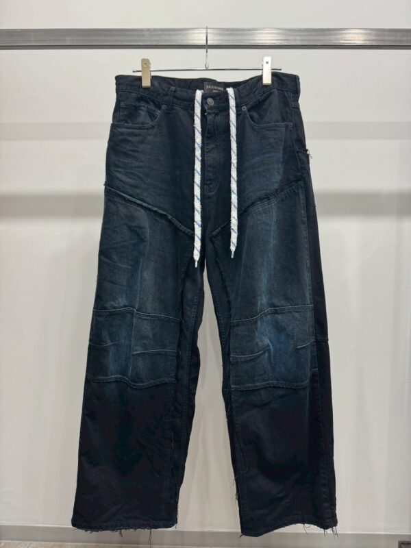 BALENCIAGA 809444 TRW58 ダブルニーワイドデニムパンツ